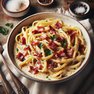 Imagem da receita  Macarrão à Carbonara Expresso