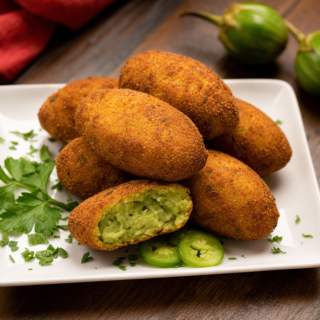 Bolinho de Jiló com Farinha de Milho
