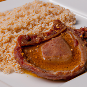 Coxa com Farofa e Arroz Simple...
