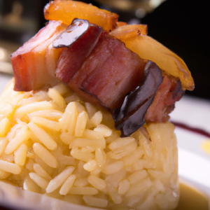 Imagem da receita Lâmpada de Bacon com Arroz de ...