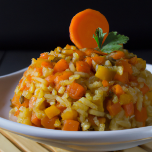 Imagem da receita  Arroz de Abóbora com Cenoura ...