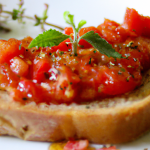 Imagem da receita  Bruschetta de Tomate e Manjer...