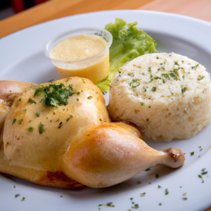 Imagem da receita  Frango assado com arroz de al...