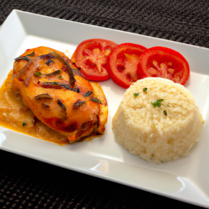 Imagem da receita  Frango gratinado com arroz de...
