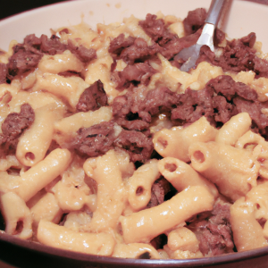 Imagem da receita  Macarrão com Carne Moída Crem...