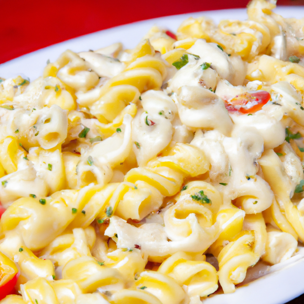 ** Macarrão Cremoso com Legumes e Mussarela**
