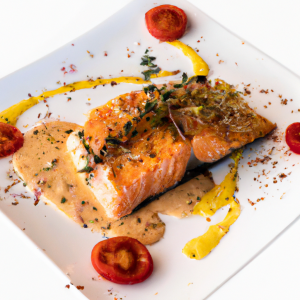 Imagem da receita  Salmão caramelizado com molho...