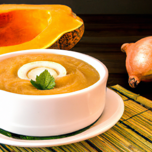 Imagem da receita ** Sopa de Abóbora com Limão e...