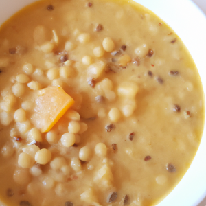 Imagem da receita ** Sopa de Lentilhas e Aveia**