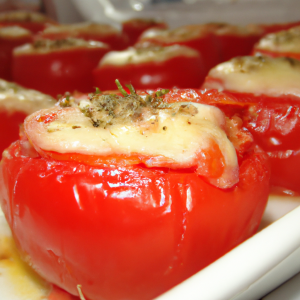 Imagem da receita  Tomate Recheado com Alho e Qu...