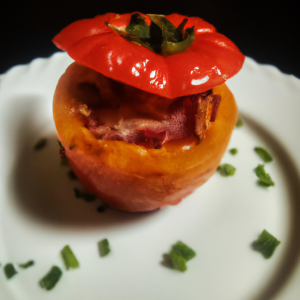 Imagem da receita  Tomate Recheado com Queijo e ...