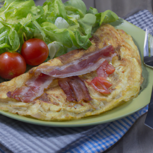 Imagem da receita Omelete Caprese de Bacon