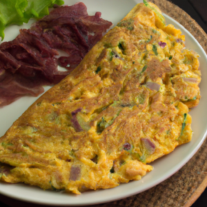 Imagem da receita Omelete de Abobrinha e Bacon