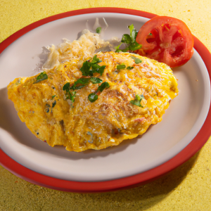 Imagem da receita Omelete de Arroz com Queijo
