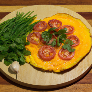 Imagem da receita Omelete de Tomate e Alho Assad...