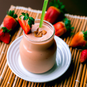Imagem da receita Smoothie de Morango com Farinh...