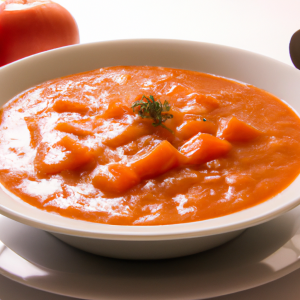 Imagem da receita Sopa de Tomate com Cebola, Bat...