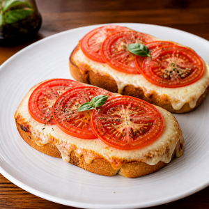 Torrada de Mussarela e Tomate